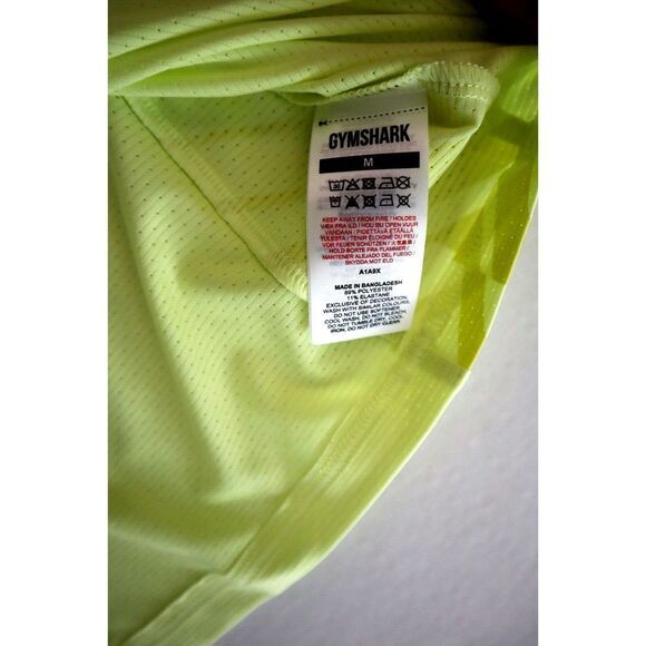 Gymshark A1A9X-EBF3 Men's Sz Medium RM7 Firefly Green Sport Stride T-Shirt - Picture 5 of 6